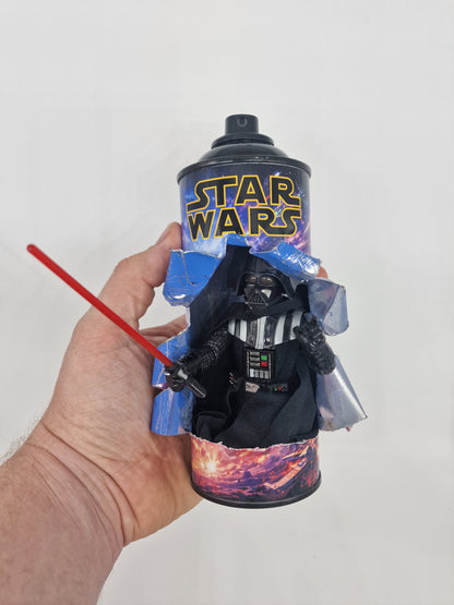 Bombe de peinture custom star wars – Figurine dark vador pop culture artisanale