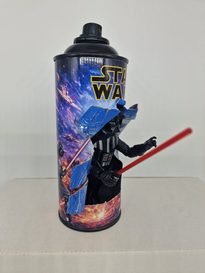 Bombe de peinture custom star wars – Figurine dark vador pop culture artisanale