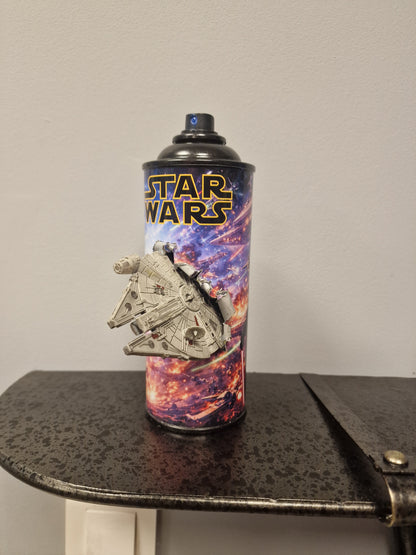 Bombe de peinture custom star wars – Figurine faucon millennium pop culture artisanale