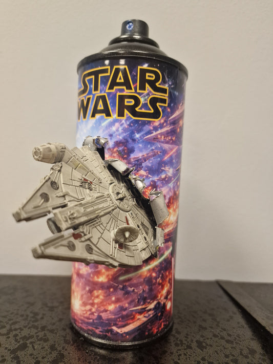Bombe de peinture custom star wars – Figurine faucon millennium pop culture artisanale