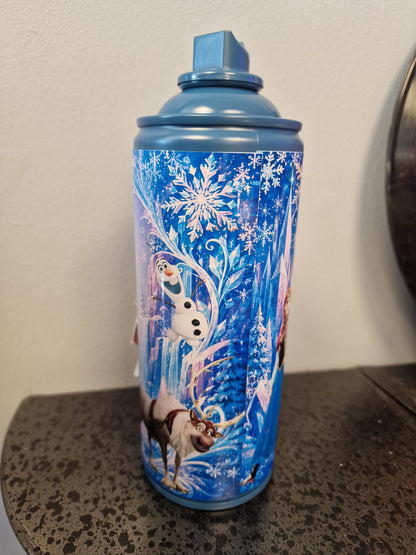 Bombe de peinture customisée La Reine des Neiges – Olaf – Décoration Frozen – Pièce unique