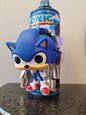 Bombe de peinture customisée Sonic – Figurine 3D effet explosion – Décoration gaming rétro SEGA