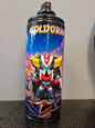 Bombe de peinture figurine Goldorak customisée – Figurine 3D effet explosion – Déco Manga & Pop Culture