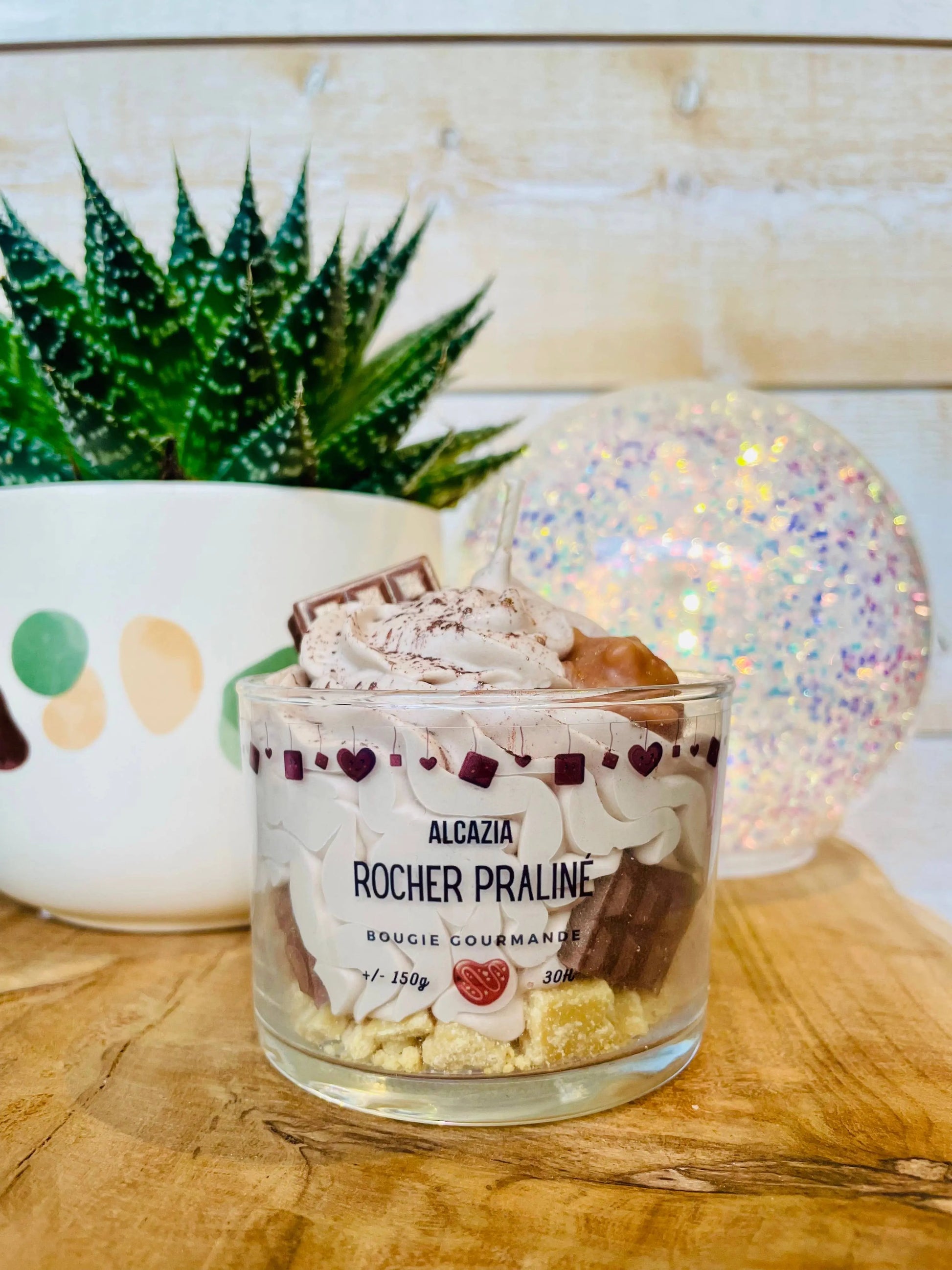 Bougie gourmande - Rocher praliné (fête des mères) Alcazia