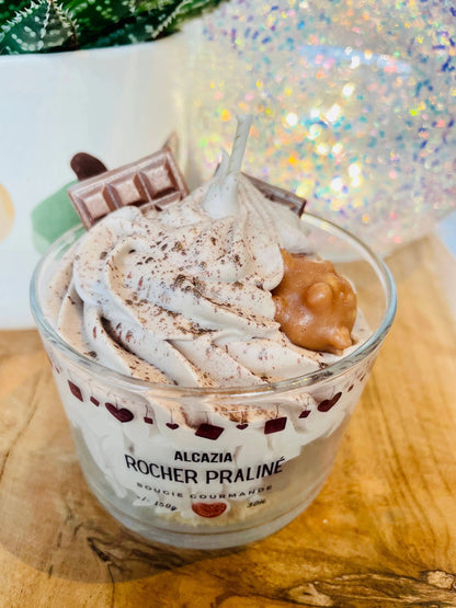 Bougie gourmande - Rocher praliné (fête des mères) Alcazia