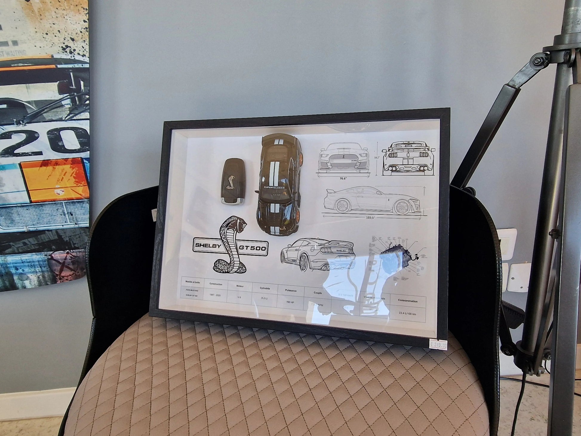 CADRE CLé  ET Réplique MUSTANG SHELBY GT500 Vintagedison