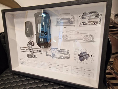 CADRE CLé  ET Réplique MUSTANG SHELBY GT500 Vintagedison