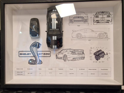 CADRE CLé  ET Réplique MUSTANG SHELBY GT500 Vintagedison