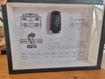 CADRE CLé MUSTANG SHELBY GT500 Vintagedison