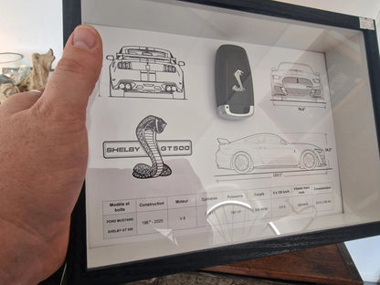 CADRE CLé MUSTANG SHELBY GT500 Vintagedison