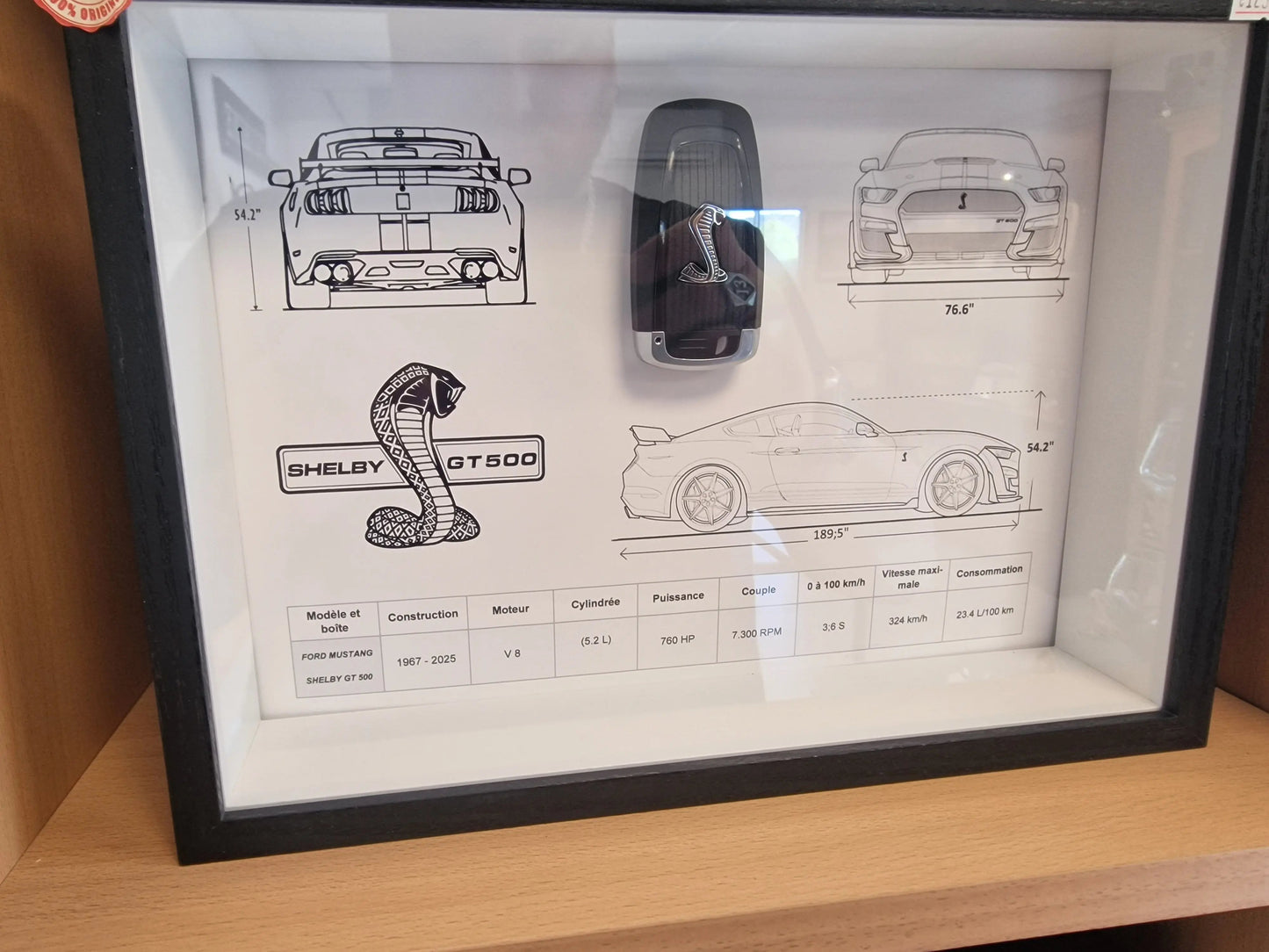 CADRE CLé MUSTANG SHELBY GT500 Vintagedison