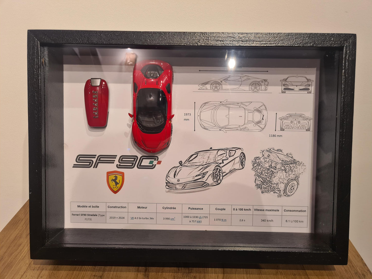 cadre clé Ferrari sf90
