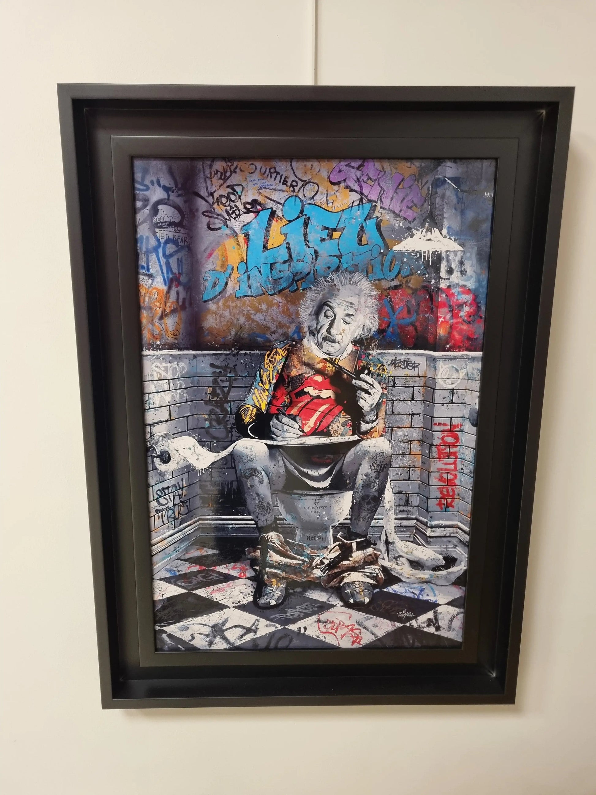 Cadre Albert Einstein WC – Romaric CADRAVEN