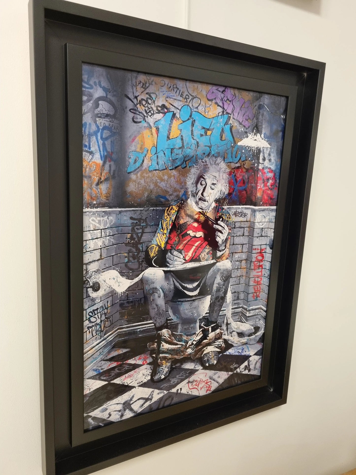 Cadre Albert Einstein WC – Romaric CADRAVEN