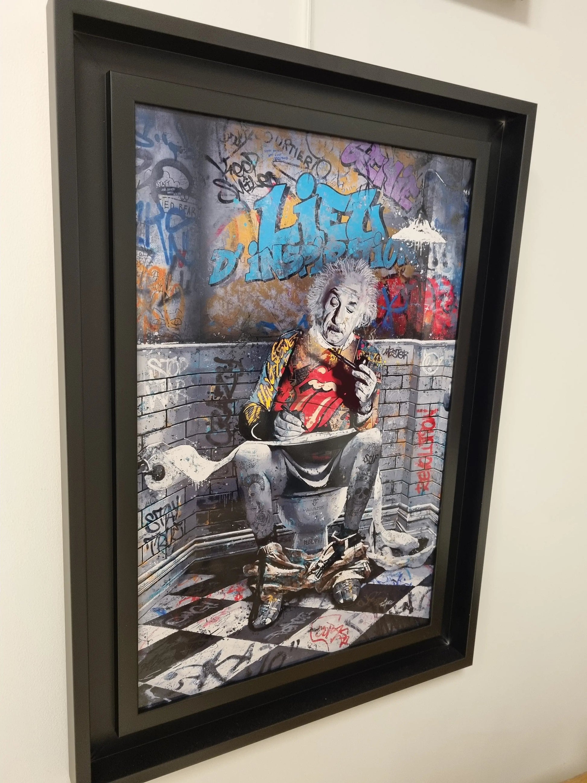 Cadre Albert Einstein WC – Romaric CADRAVEN