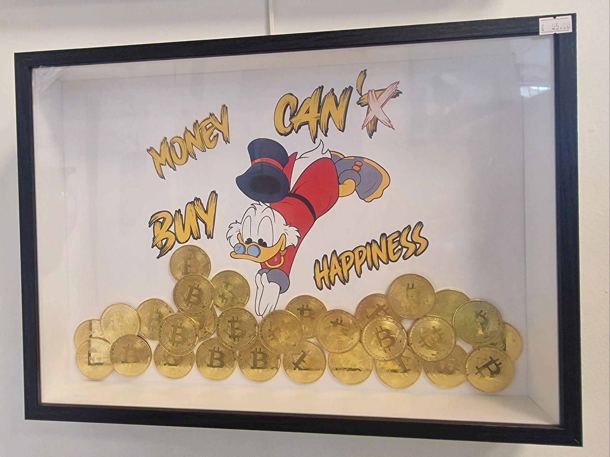 Cadre “Picsou plongée dans le Bitcoin” – édition limitée à 10 exemplaires avec certificat d’authenticité (format A3) Vintagedison