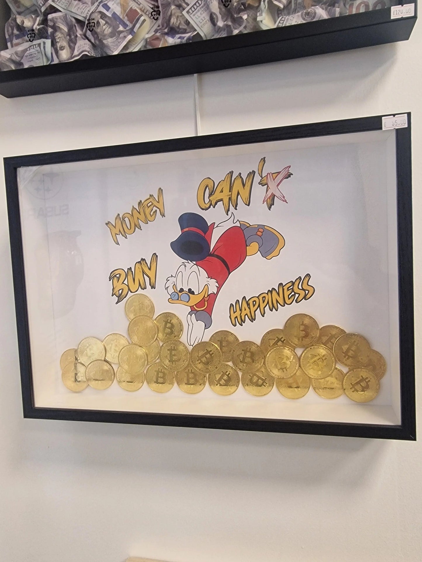 Cadre “Picsou plongée dans le Bitcoin” – édition limitée à 10 exemplaires avec certificat d’authenticité (format A3) Vintagedison