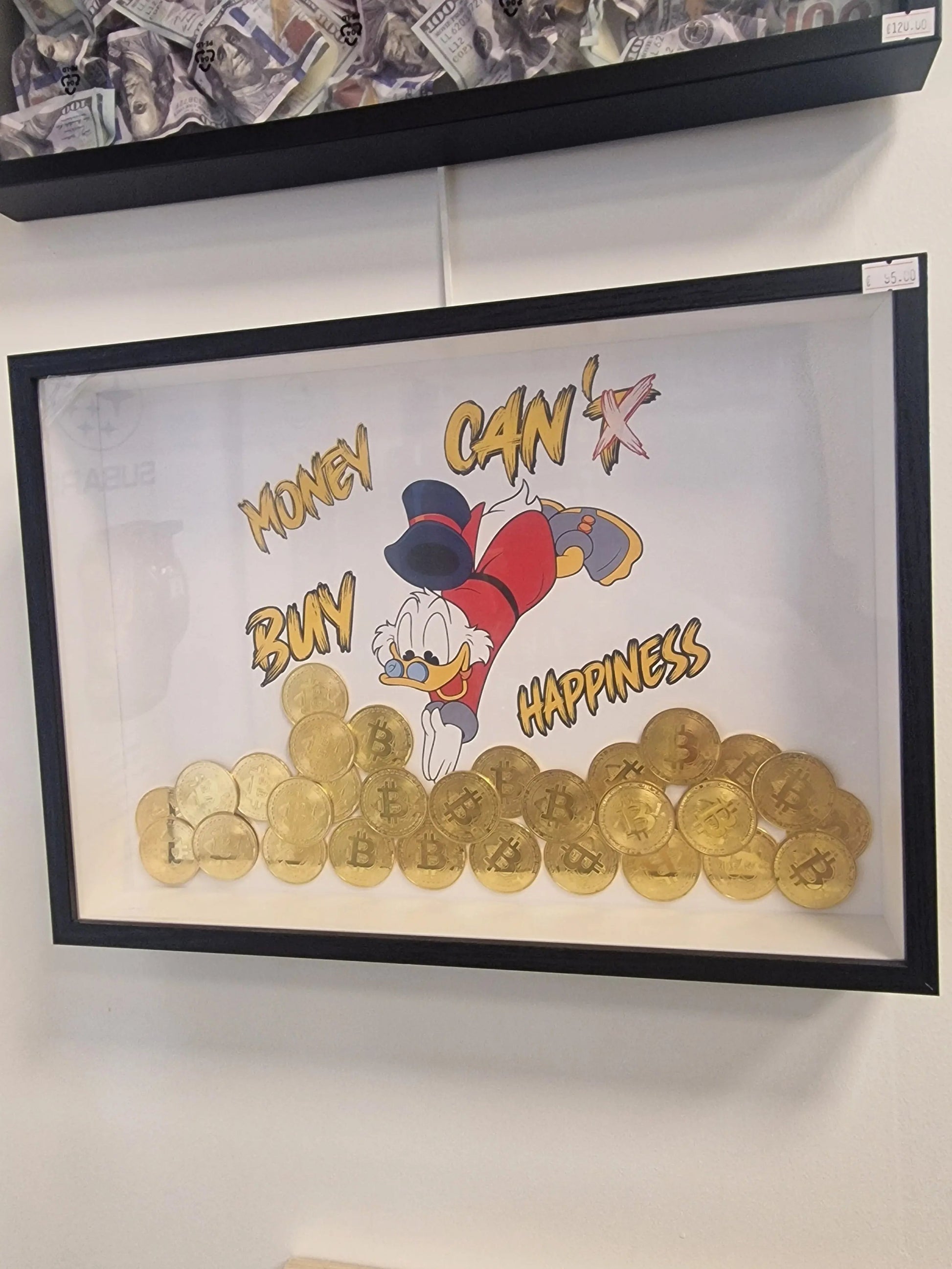 Cadre “Picsou plongée dans le Bitcoin” – édition limitée à 10 exemplaires avec certificat d’authenticité (format A3) Vintagedison