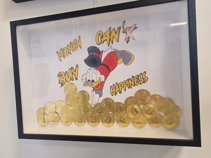 Cadre “Picsou plongée dans le Bitcoin” – édition limitée à 10 exemplaires avec certificat d’authenticité (format A3) Vintagedison