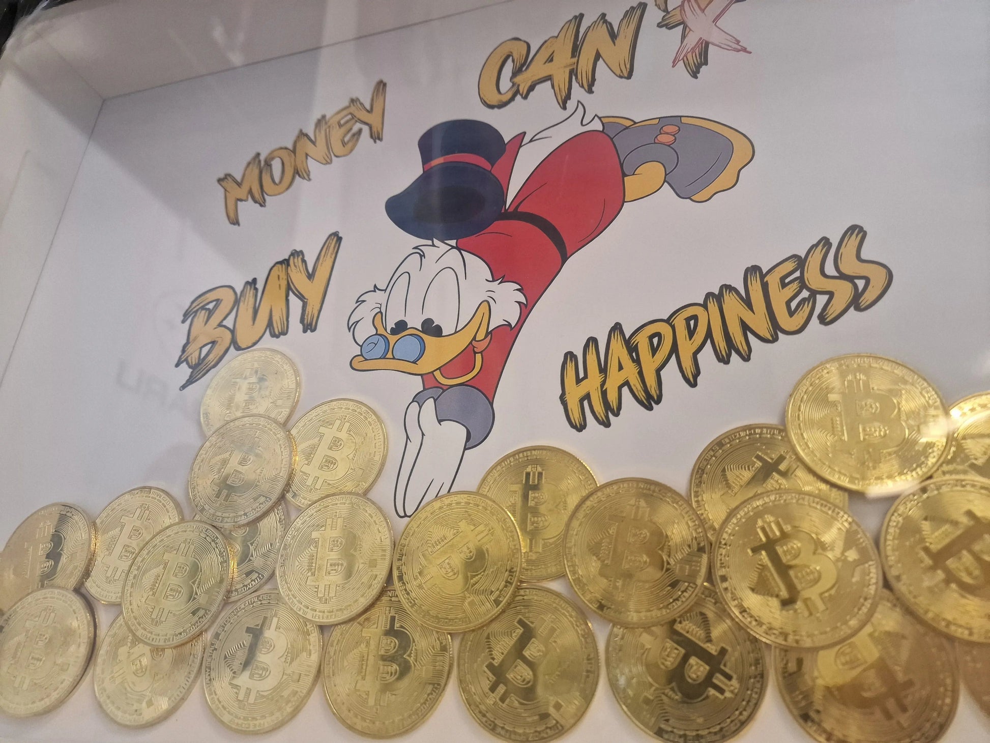 Cadre “Picsou plongée dans le Bitcoin” – édition limitée à 10 exemplaires avec certificat d’authenticité (format A3) Vintagedison