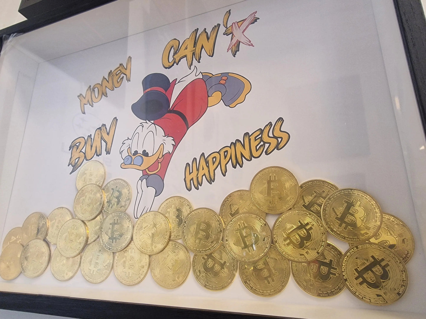 Cadre “Picsou plongée dans le Bitcoin” – édition limitée à 10 exemplaires avec certificat d’authenticité (format A3) Vintagedison