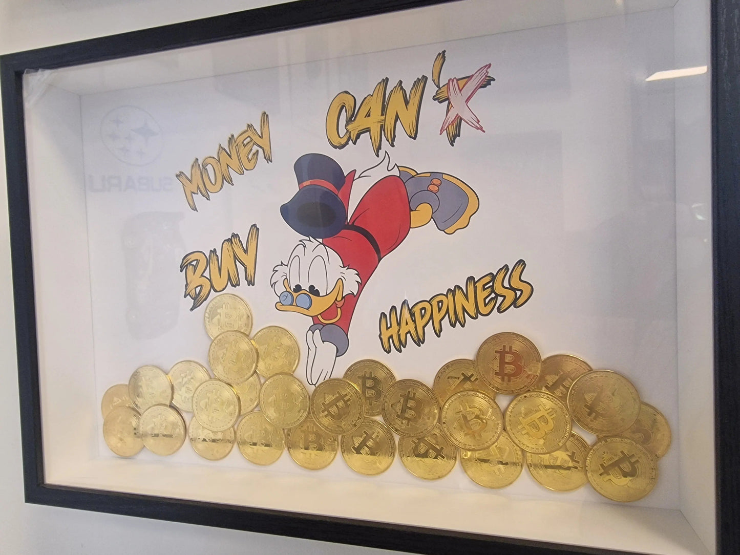 Cadre “Picsou plongée dans le Bitcoin” – édition limitée à 10 exemplaires avec certificat d’authenticité (format A3) Vintagedison