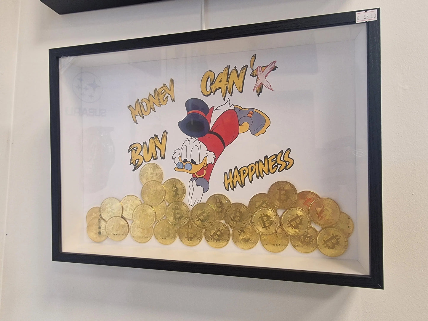 Cadre “Picsou plongée dans le Bitcoin” – édition limitée à 10 exemplaires avec certificat d’authenticité (format A3) Vintagedison