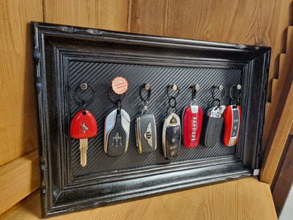 Cadre supercars 7 clés – Dream Week Edition | Porte-clés mural voitures de prestige