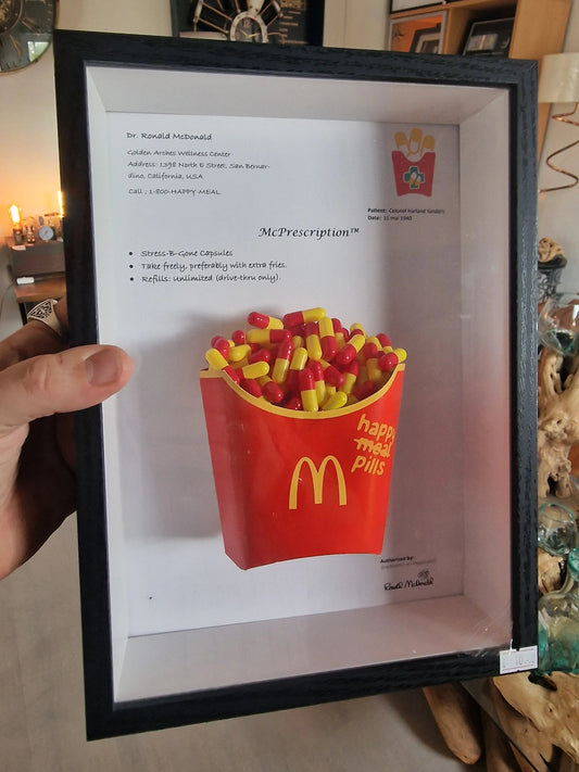Cadre artistique “Happy Meal Pills” – édition limitée Vintagedison