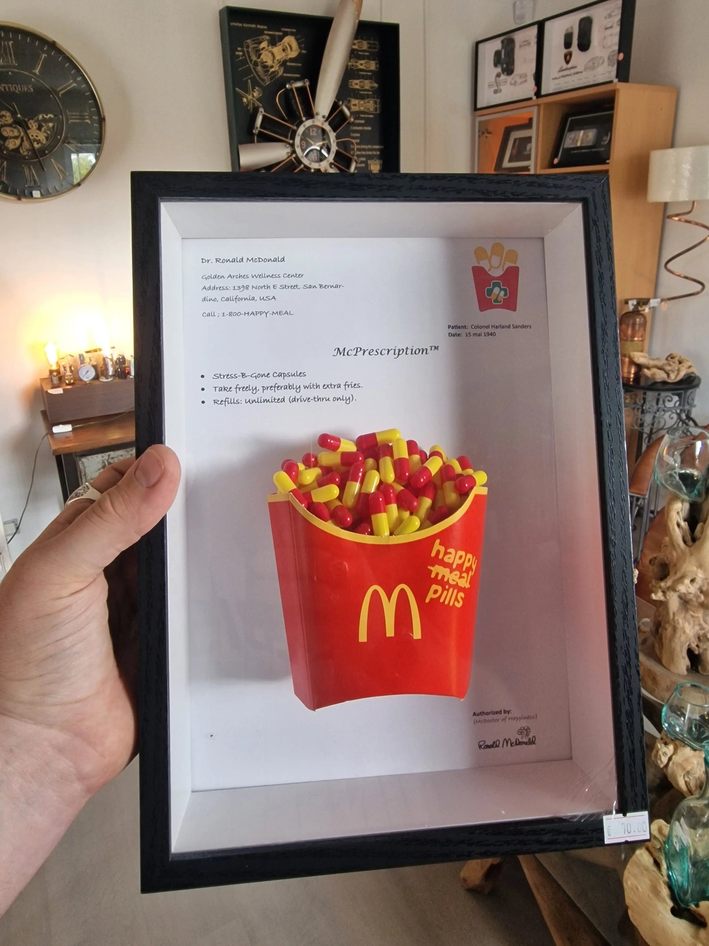 Cadre artistique “Happy Meal Pills” – édition limitée Vintagedison