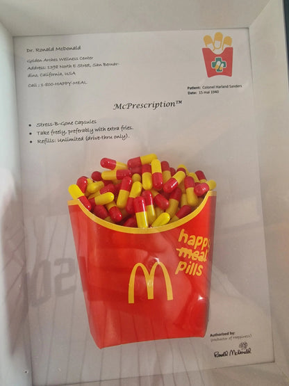 Cadre artistique “Happy Meal Pills” – édition limitée Vintagedison