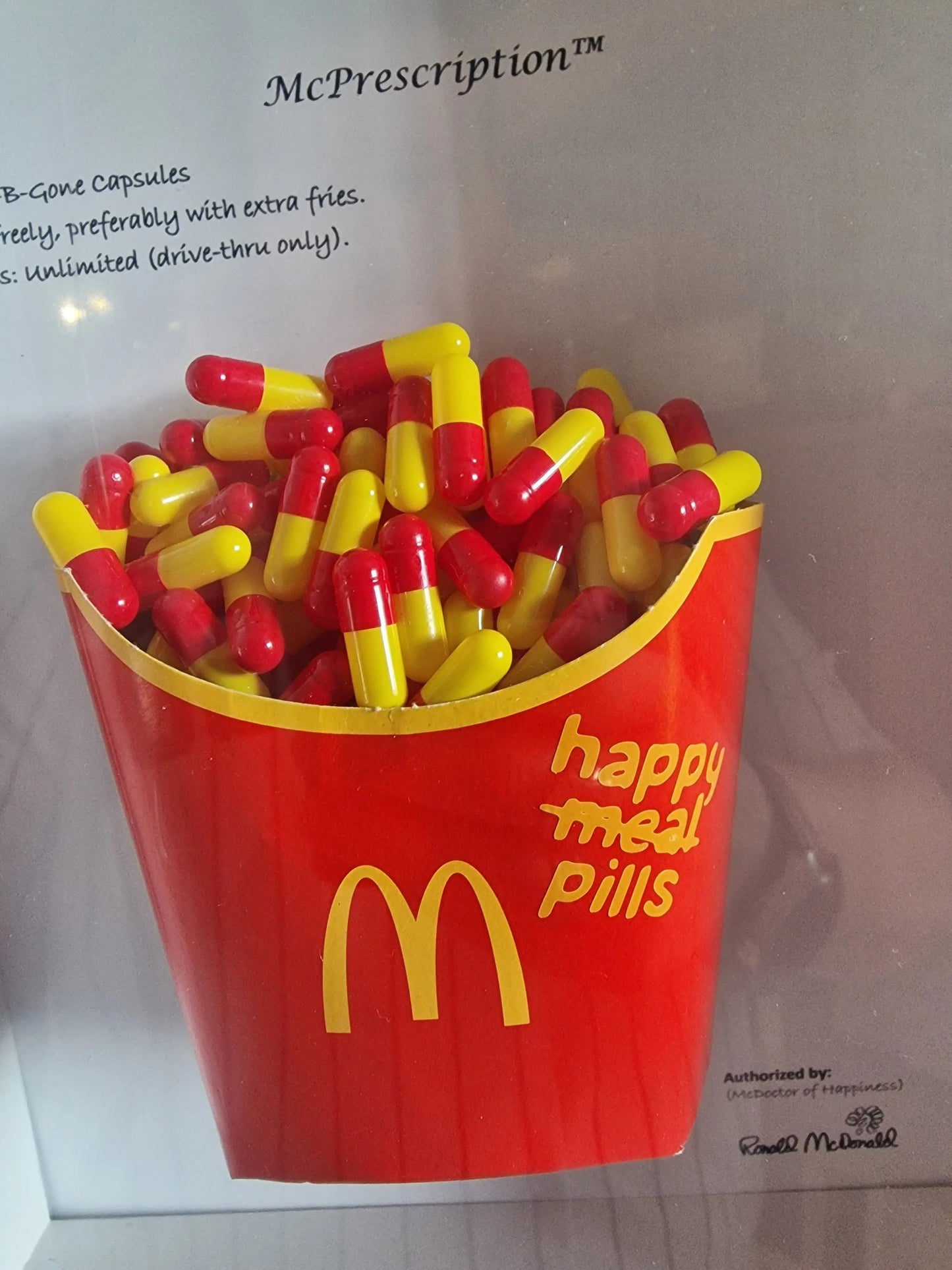 Cadre artistique “Happy Meal Pills” – édition limitée Vintagedison