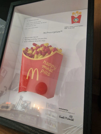 Cadre artistique “Happy Meal Pills” – édition limitée Vintagedison