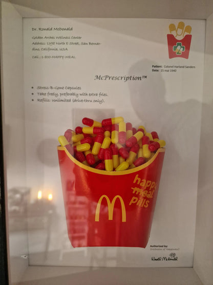 Cadre artistique “Happy Meal Pills” – édition limitée Vintagedison