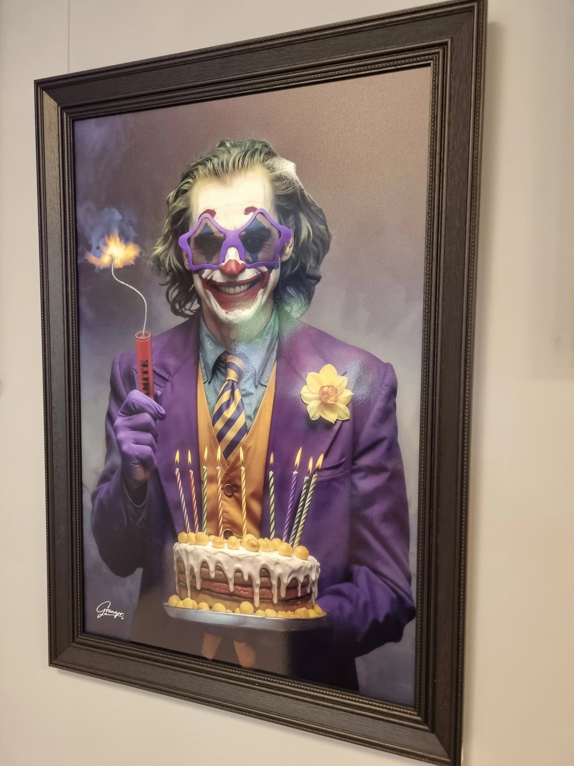 Cadre le joker Happy Birthday To Me – Alexandre Granger CADRAVEN