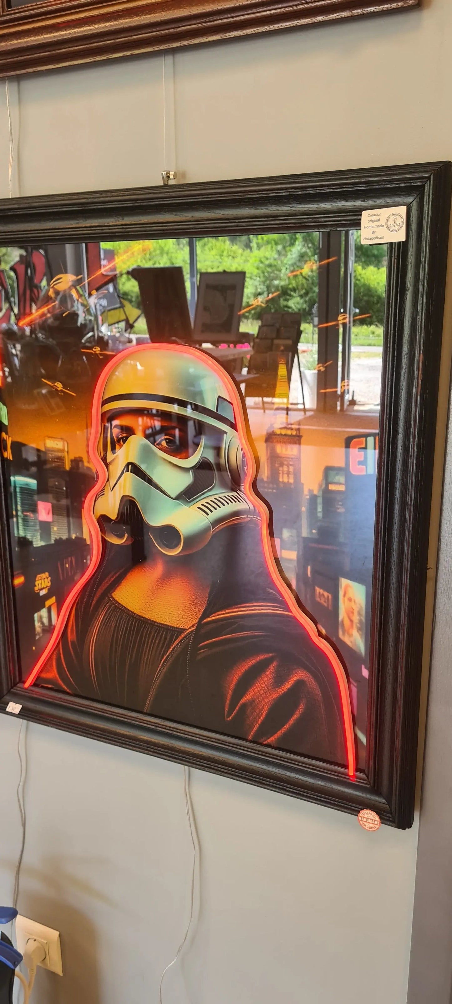 Cadre led pop arts Mona lisa trooper Vintagedison