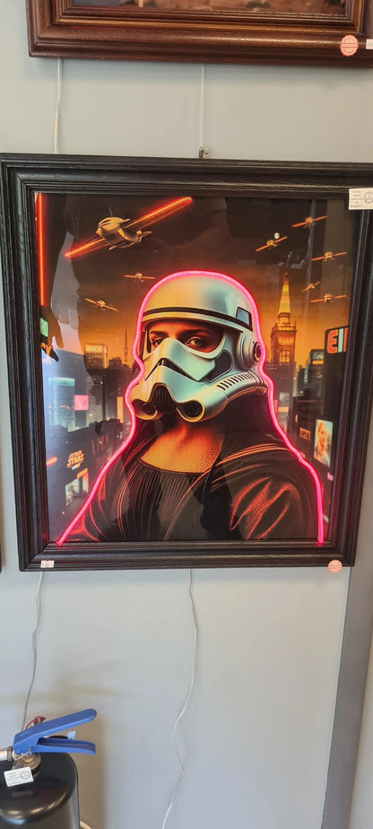 Cadre led pop arts Mona lisa trooper Vintagedison