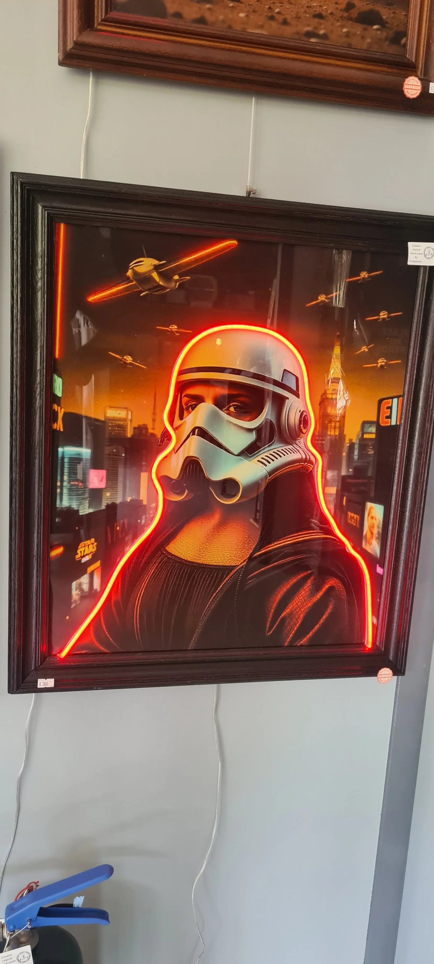 Cadre led pop arts Mona lisa trooper Vintagedison