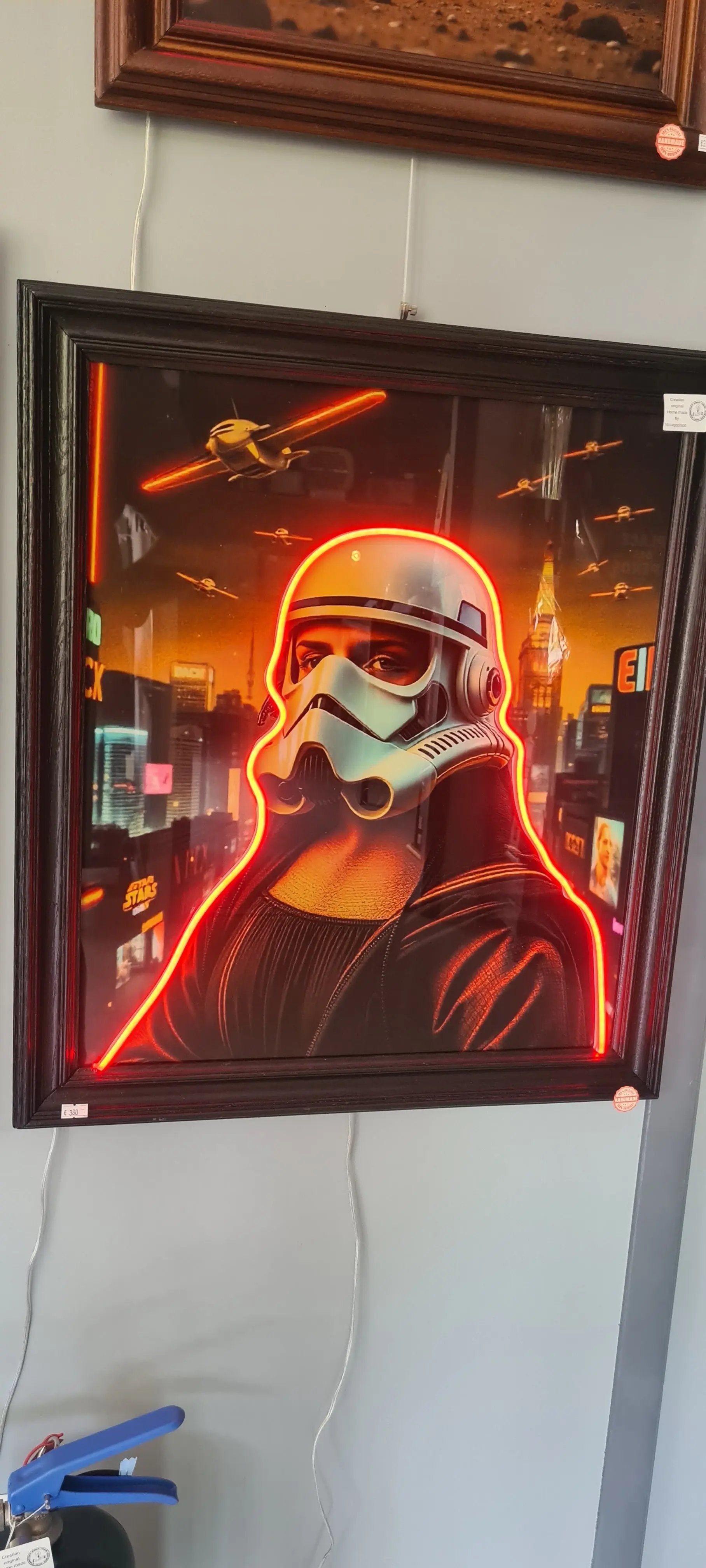 Cadre led pop arts Mona lisa trooper Vintagedison