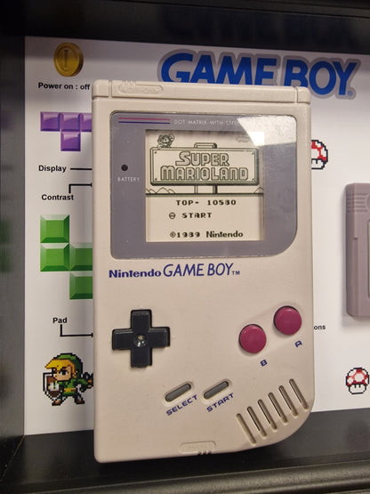 Cadre Game Boy Vintage – Console Nintendo + Jeu – Déco Rétro Gaming 20x25 cm