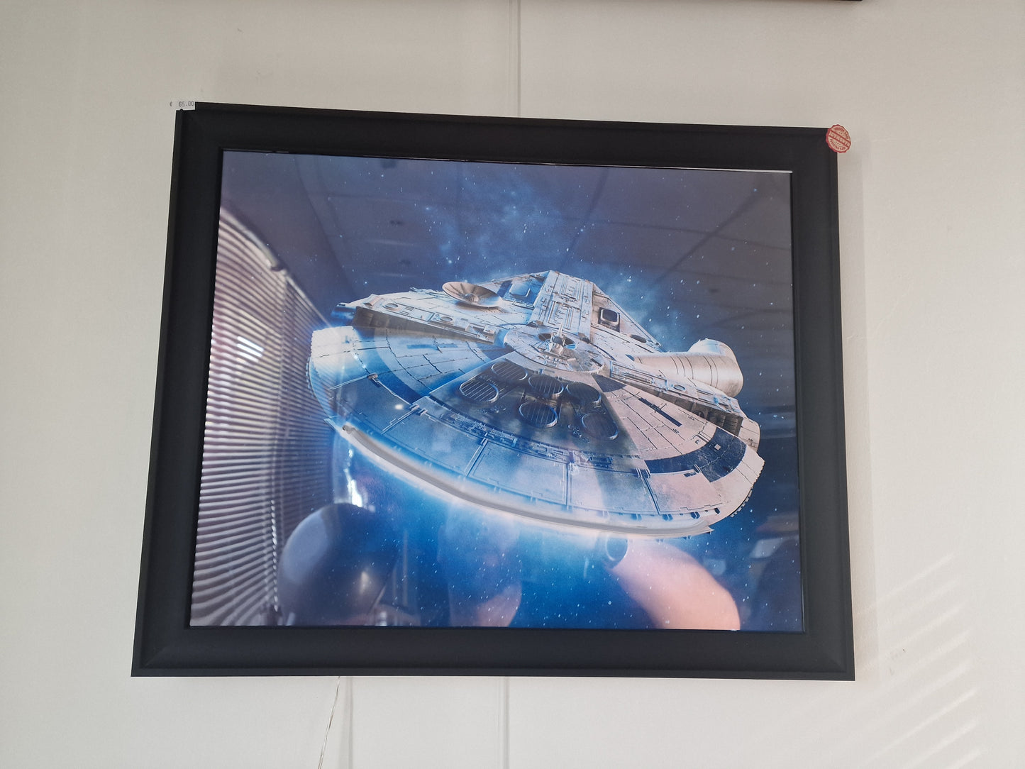 Cadre Lumineux Faucon Millenium 40x50 cm – Propulseurs LED – Décoration Murale Inspirée Star Wars
