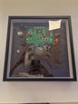 Cadre Xbox Original Controller "Duke" – Manette Xbox démontée – Tableau gaming rétro 30x30 – Déco gamer vintage