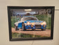 Cadre décoratif Alpine – Photographie Alpine A110 avec phares lumineux intégrés (Format 54 × 74 cm)