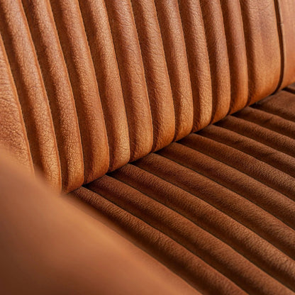 DUO Fauteuil  CLUB AVIATEUR en cuir marron de 71x76x73 CM Kodu