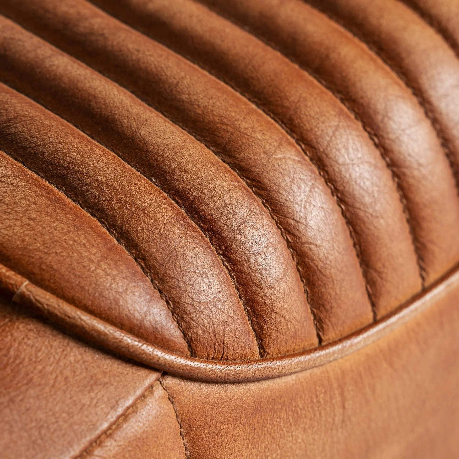 DUO Fauteuil  CLUB AVIATEUR en cuir marron de 71x76x73 CM Kodu