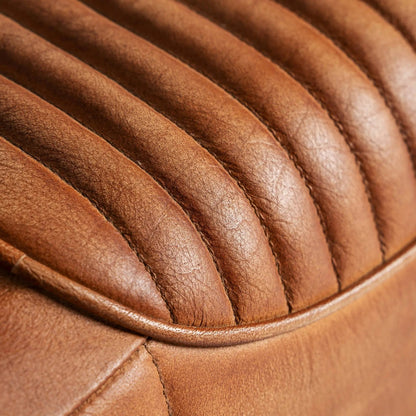 DUO Fauteuil  CLUB AVIATEUR en cuir marron de 71x76x73 CM Kodu