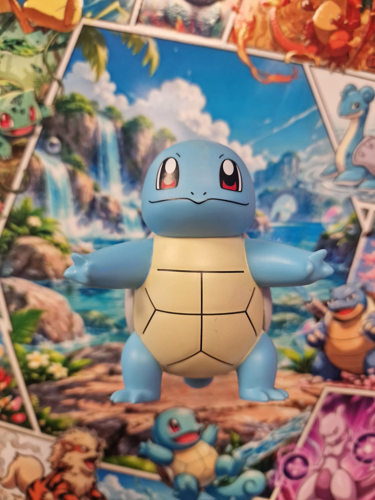 Tableau Pokémon Carapuce 3D – Cadre Manga en Relief sur Dibond 20 × 30 cm