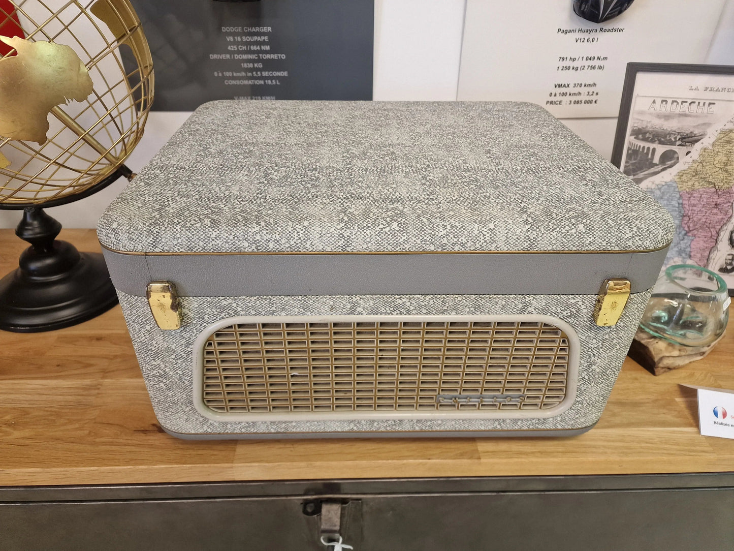 Enceinte Bluetooth vintage  dans ancien magnétophone bi amplificateur philips Vintagedison