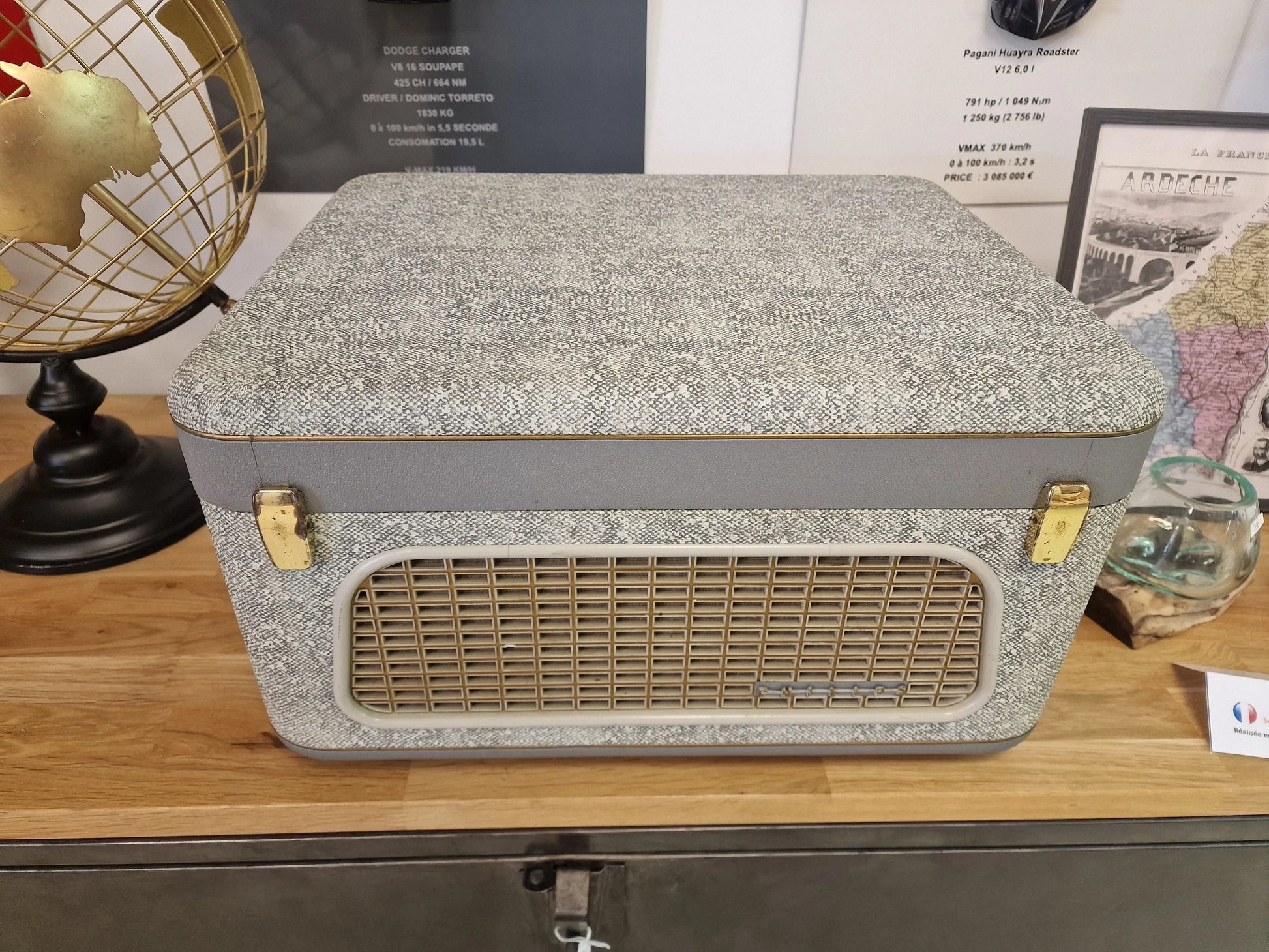 Enceinte Bluetooth vintage  dans ancien magnétophone bi amplificateur philips Vintagedison