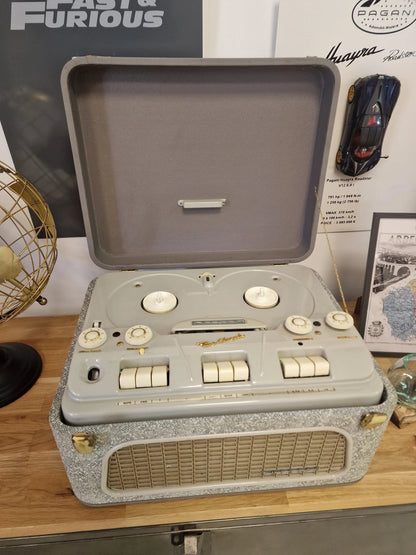 Enceinte Bluetooth vintage  dans ancien magnétophone bi amplificateur philips Vintagedison